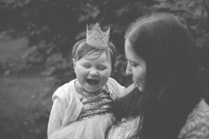 traverse city family portrait of mother and daughter on first birthday