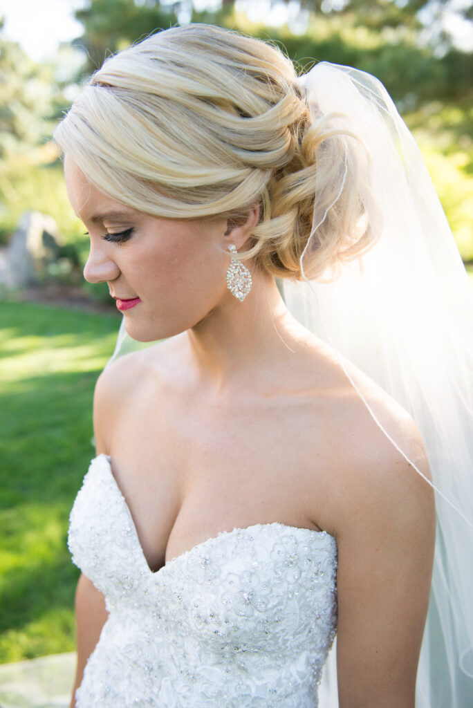 classic fine art bride at wedding in traverse city michigan