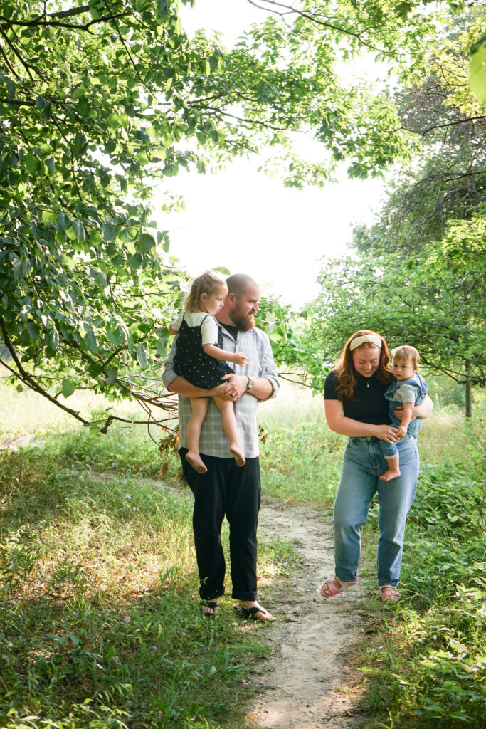 family of four northern michigan family photography