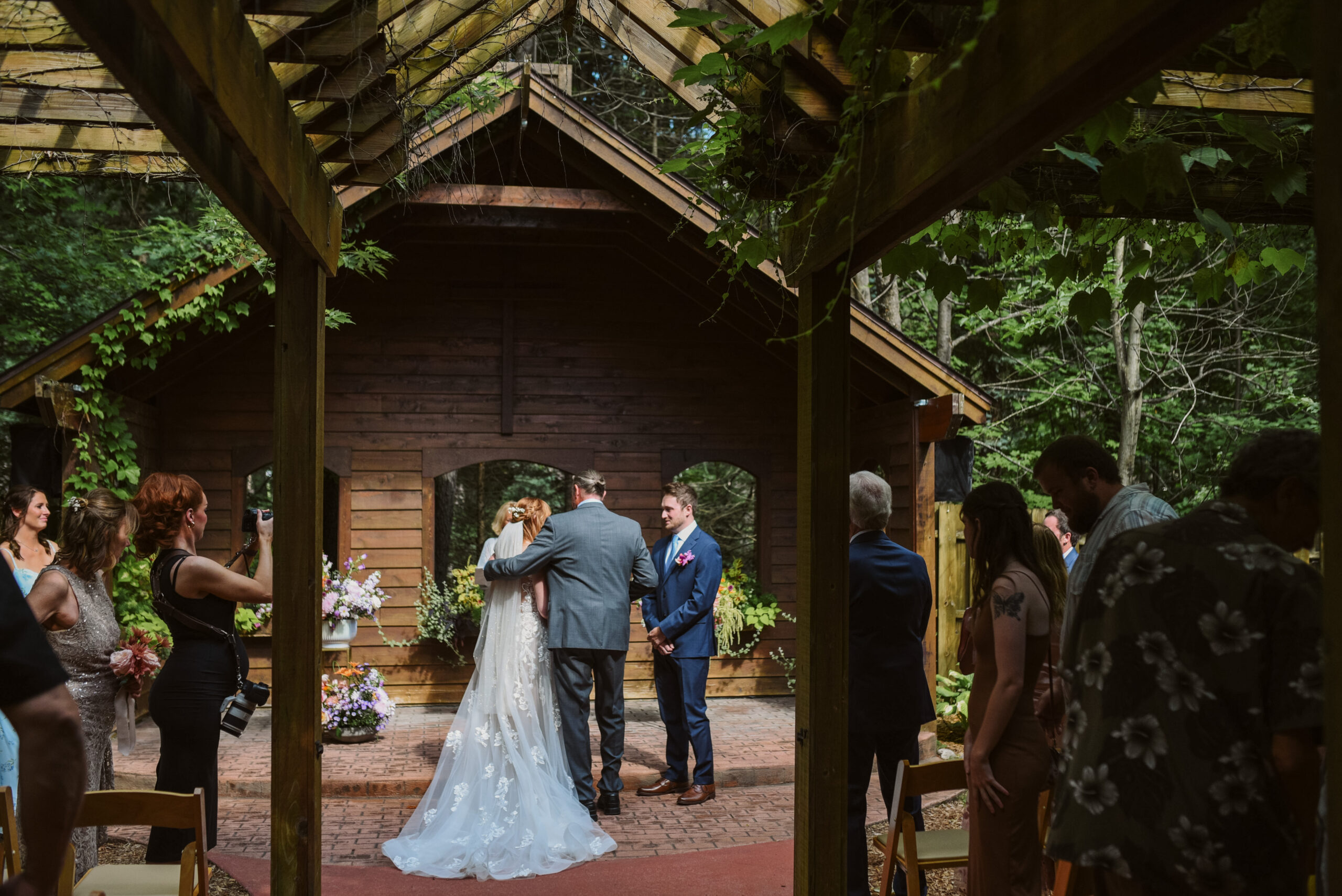 ceremony at blue bridge event center in grawn michigan traverse city 