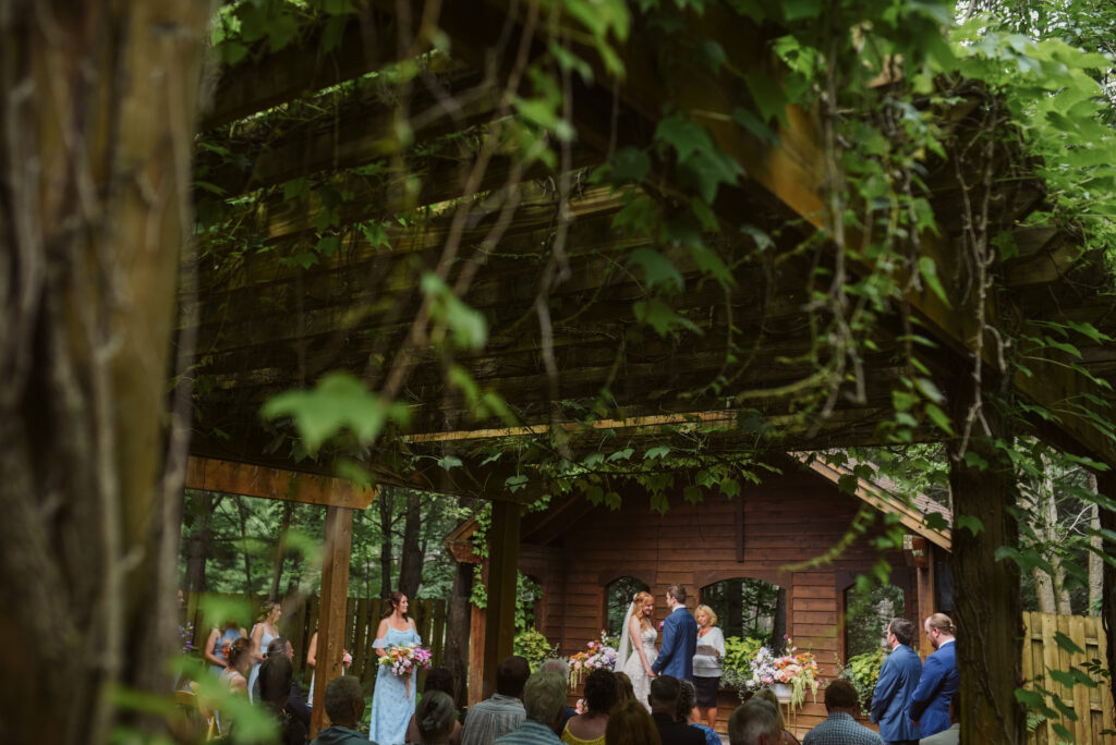 ceremony at blue bridge event center in grawn michigan traverse city 