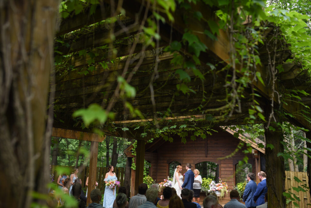 ceremony at wedding in traverse city michigan wedding photography