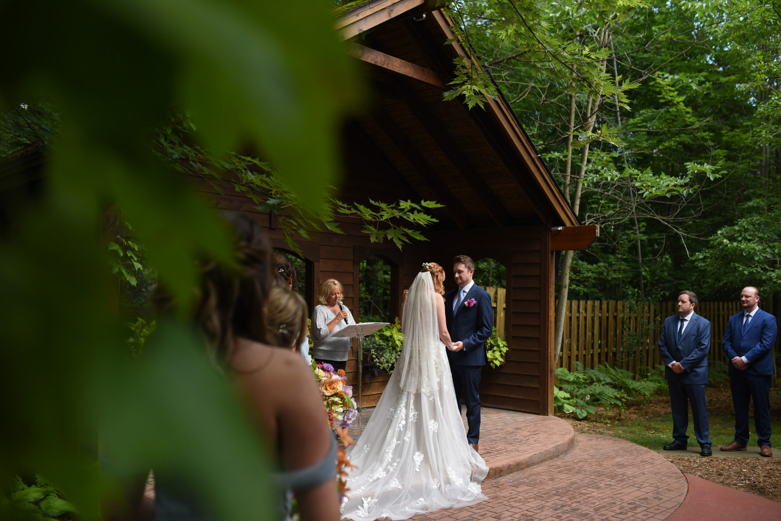 ceremony at wedding in traverse city michigan wedding photography