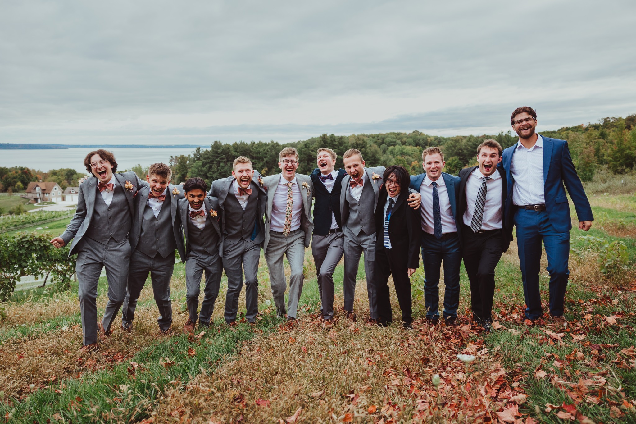 groomsmen in traverse city wedding photography