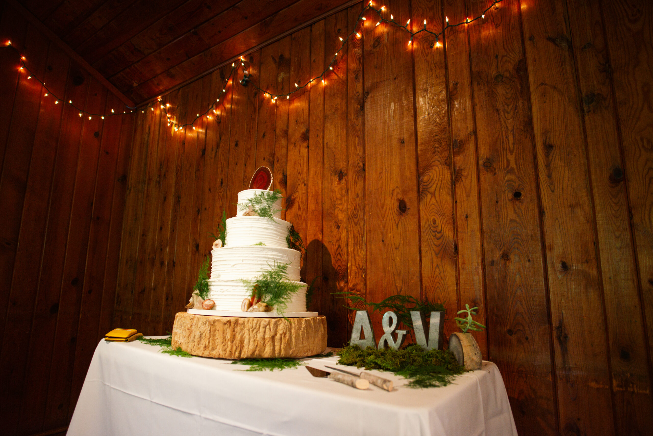 reception during wedding at twin lakes campground in traverse city