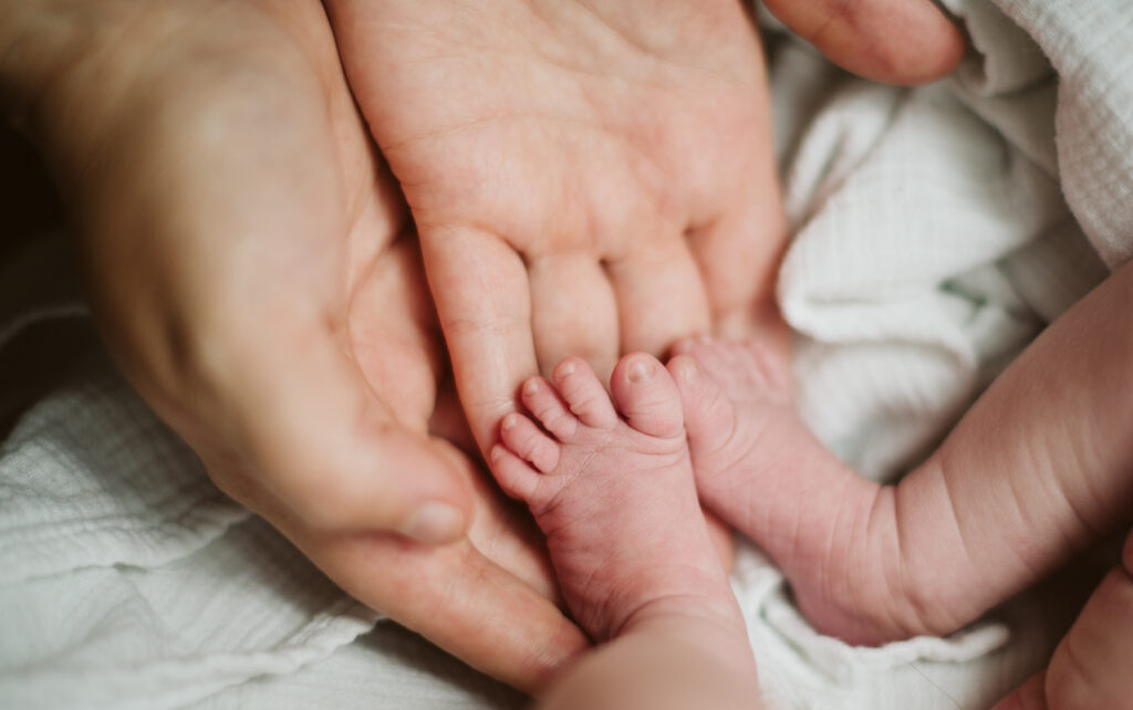 baby girl during newborn photos in traverse city northern michigan photographer