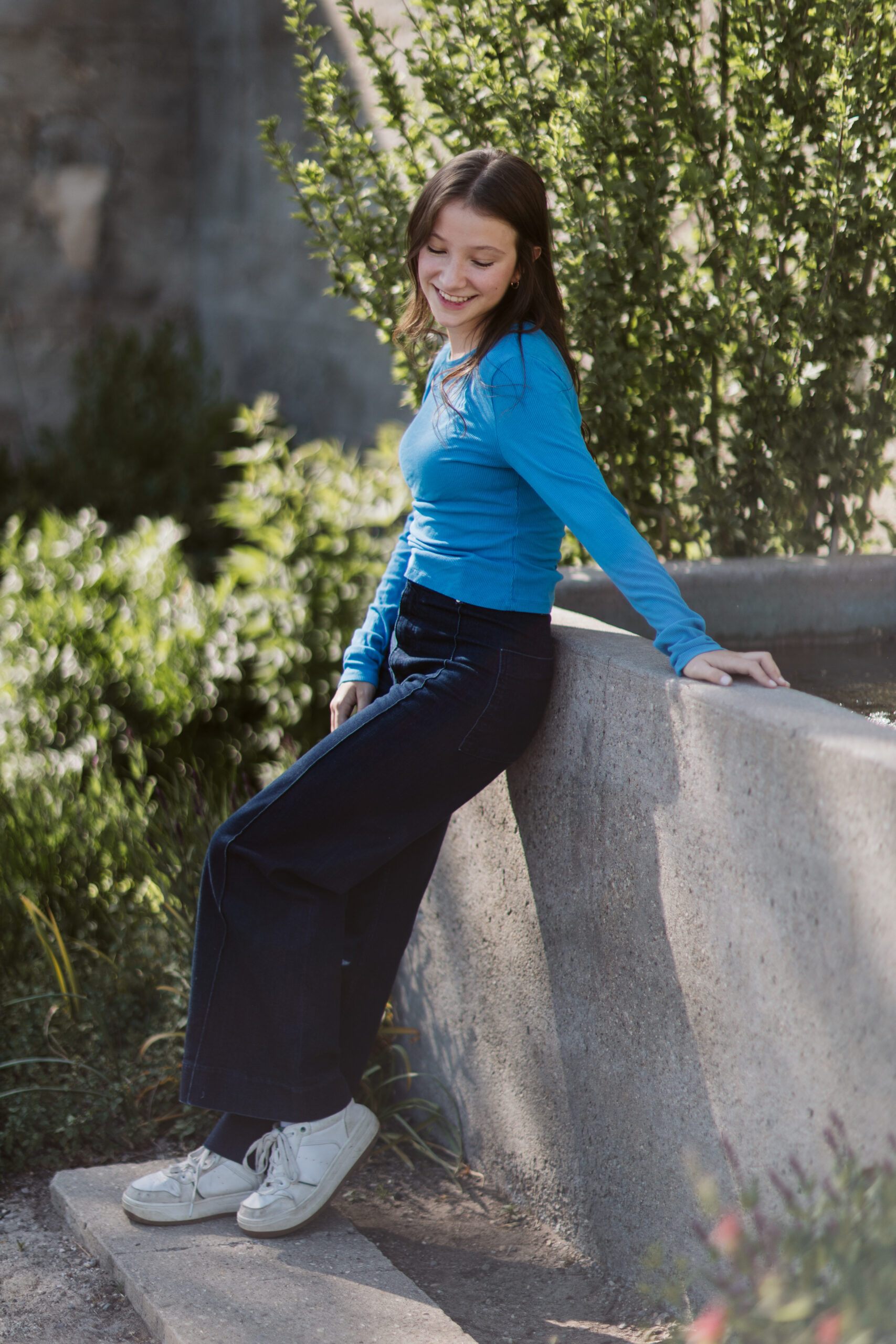 senior pictures in traverse city botanical gardens