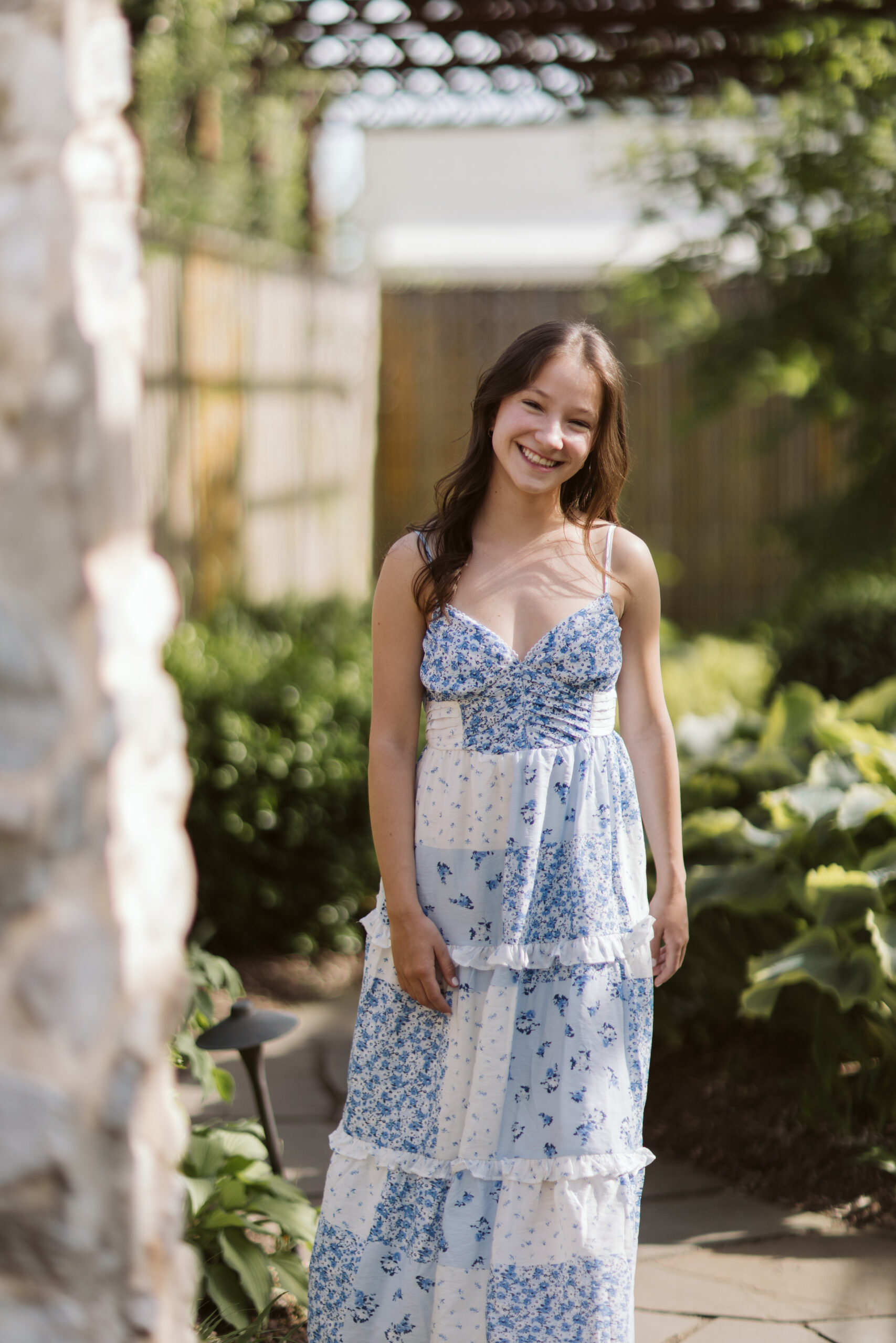senior pictures in traverse city botanical gardens