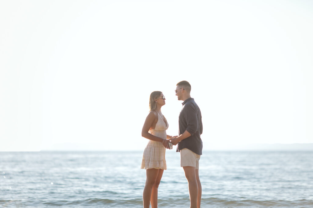 marriage proposal on lake michigan glen arbor beach