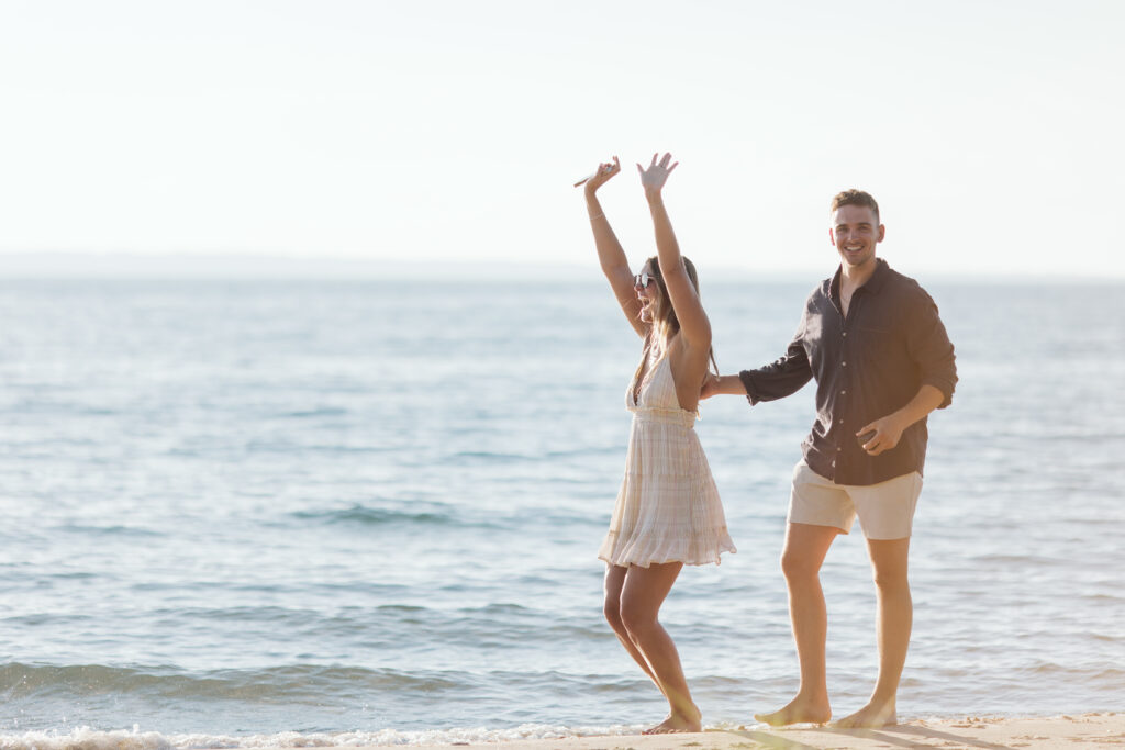 marriage proposal on lake michigan glen arbor beach