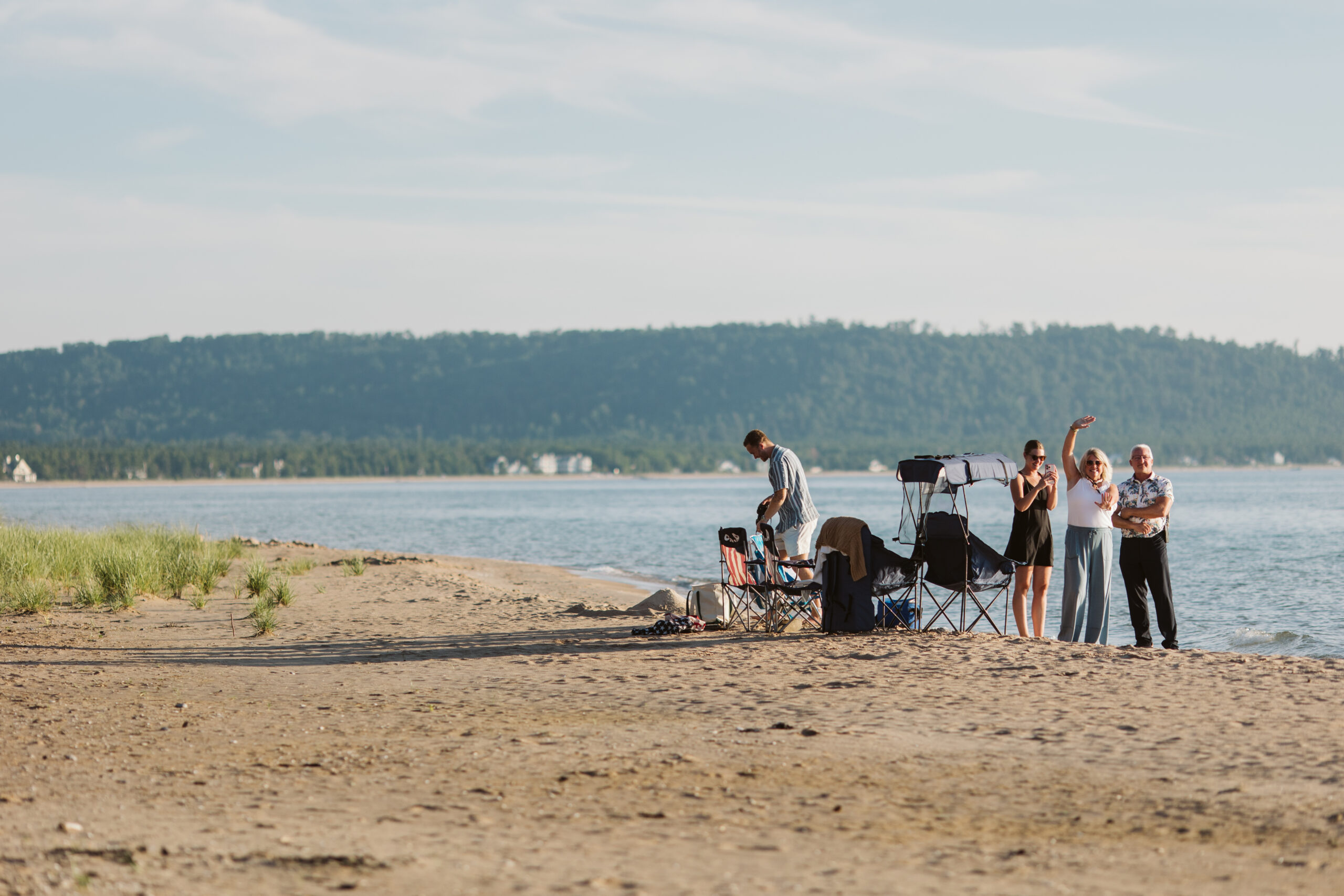 marriage proposal on lake michigan glen arbor beach