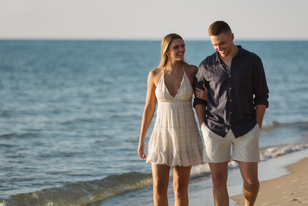 marriage proposal on lake michigan glen arbor beach